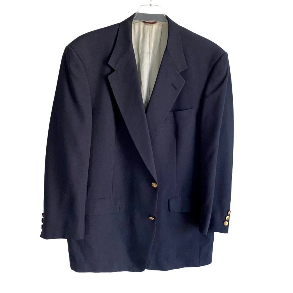 Jack Nicklaus Tournament Series 2 Button Sport Coat Jacket Blazer Blue 44L